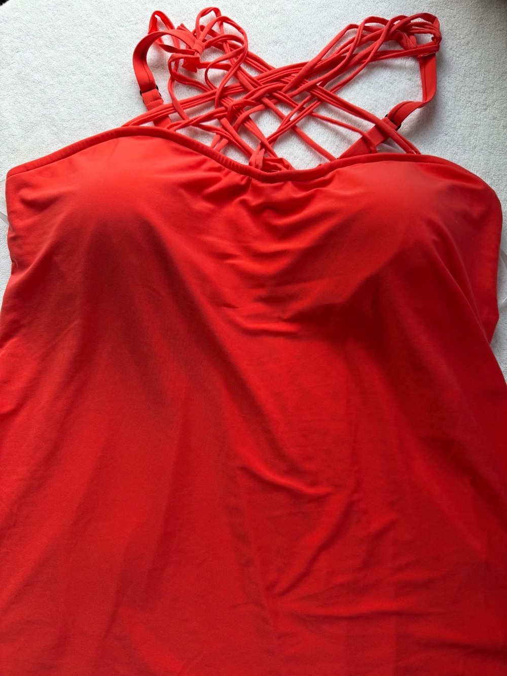 Magicsuit By Miraclesuit Soma Size 16 NWT Strappy Orange Tankini Top & Bottoms - Picture 2 of 13